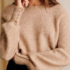 Sezane Louise Jumper in Beige, Size Small